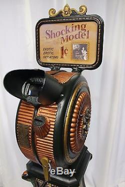 1900s Mutoscope 1c Indian Head Viewer Cast Iron Museum Quality Coin Op Machine