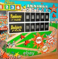 1950 Williams Double Header Shuffle Alley Baseball Machine withPop DOWN Runners
