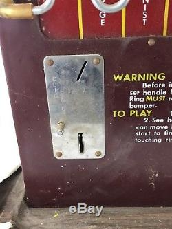 1950s Coin Op Operated Arcade Game Booz Barometer Nickel Machine