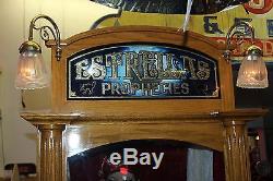 1970s Original Estrellas Prophecies Gypsy Fortune Teller Machine 25c Gold Leaf