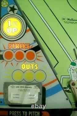 1972 Williams LINE DRIVE Baseball Machine Works Great! (Pick-Up in Indy)