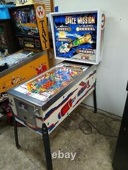 1976 Williams SPACE MISSION pinball machine fully shopped working -FREE SHIPPING