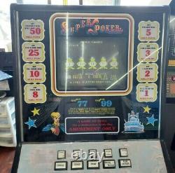1984 Electro Sport SUPER POKER Draw Poker Stand up Video Slot Arcade Machine