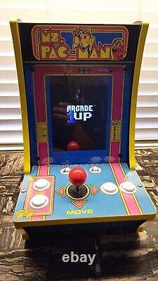 2020 Arcade1UP Ms. PAC-MAN Counter-Cade 4 Game Electronic Arcade WORKING