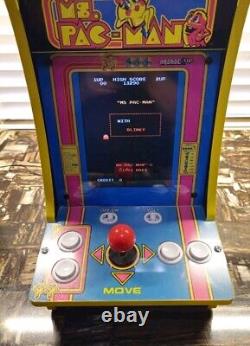 2020 Arcade1UP Ms. PAC-MAN Counter-Cade 4 Game Electronic Arcade WORKING