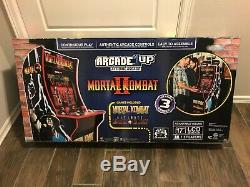 3 in 1 Arcade1Up Mortal Kombat 2 Machine, 4ft Black FREE SHIPPING USA