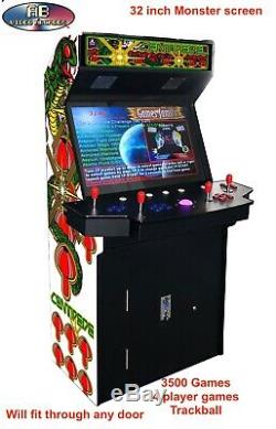 4 PLAYER STANDUP Arcade Machine3500 Classic Games 32 inch SCREEN cocktail