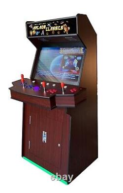 4 PLAYER STANDUP Arcade Machine? 3500 Classic Games? 32 inch SCREEN DARK WOOD