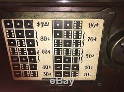 5 ¢ Domino 3-reel Animated Dice Gamblers Slot Machine c1927