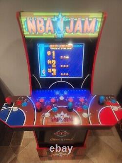 ARCADE1UP NBA JAM BASKETBALL ARCADE MACHINE WithWIFI AND STOOL