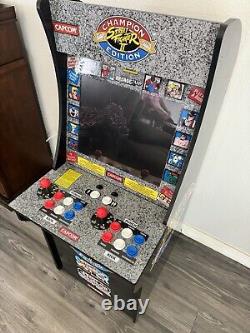 ARCADE1UP Street Fighter 3 in 1 Retro Video Game Cabinet with Riser