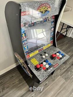 ARCADE1UP Street Fighter 3 in 1 Retro Video Game Cabinet with Riser