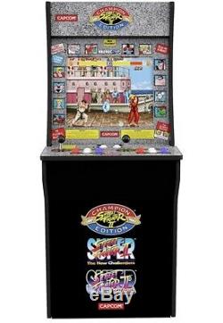 A++ Inspected Arcade1Up Street Fighter 2, (3 Games in 1) Arcade Machine 4ft tall