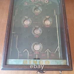 Antique Bingo Coin-op Mechanical Pinball Arcade Game Machine Bingo Novelty Co