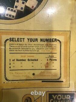 Antique Select'Em dice game coin machine, trade stimulator 1933, slot machine