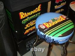 Arcade1UP Rampage 5-Ft 4-In-1 Games Arcade Machine withRiser/stool/cover Nice