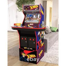 Arcade1UP X-Men 3-In1 Video Arcade Machine With Riser Wifi And Bar Stool Bundle