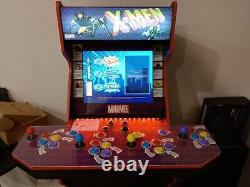 Arcade1UP X-Men 4-Player Arcade Video Game Machine Riser Lit Marquee WIFI Stool