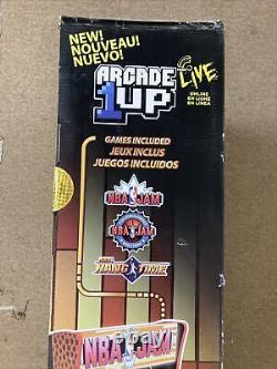 Arcade1Up Arcade Machine NBA Jam Hang Time 3 Games In 1 With Riser Four Players