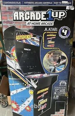 Arcade1Up Asteroids 4ft At Home Arcade Game Machine 4 Games In 1 Open Box