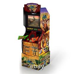 Arcade1Up Big Buck World 4 Games in 1 Video Game Arcade with Custom Riser and 2