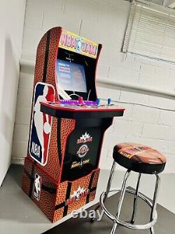 Arcade1Up NBA JAM Arcade Machine with Riser Light Up Marquee stool Special Oop