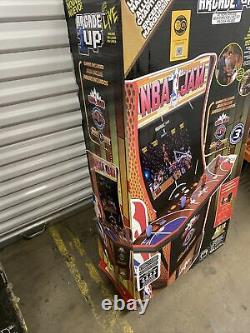 Arcade1Up NBA Jam LIGHT-UP MARQUEE WiFi Arcade Machine With Riser & 2 Stools