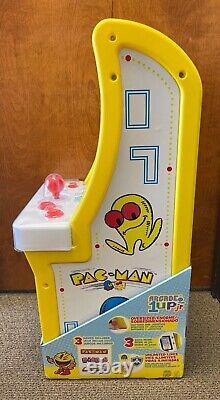 Arcade1Up Pac-Man Jr. 3 Games Arcade Machine with Stool White&Yellow NEW