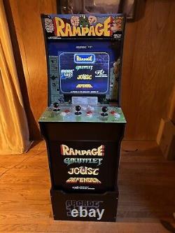 Arcade1Up Rampage Gauntlet Joust Defender arcade machine withriser