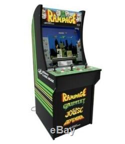 Arcade1Up Rampage Machine + Gauntlet + Joust + Defender Machine with 17 LCD