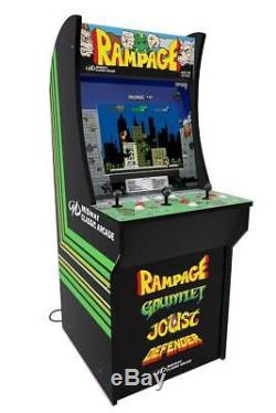 Arcade1Up Rampage Machine + Gauntlet + Joust + Defender Machine with 17 LCD