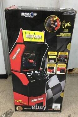 Arcade1Up Ridge Racer Arcade Stand Up 5 Games Cabinet Machine, Red, NEW