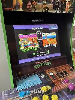 Arcade1Up Teenage Mutant Ninja Turtles Arcade Cabinet Machine with Riser TMNT