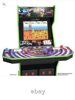 Arcade1Up Teenage Mutant Ninja Turtles Arcade Machine w Riser & Stool