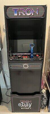 Arcade1Up Tron Home Arcade Machine with Riser & Stool Used 1 Time