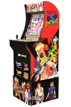 Arcade1Up X-Men VS Street Fighter Video Arcade Game Machine Console & Riser New