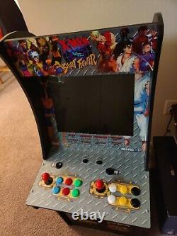 Arcade1up X-Men vs. Street Fighter Sanwa Buttons & Joysticks, Stool, Marquees