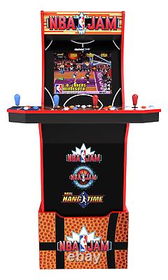 Arcade 1UP NBA Jam Video Arcade Game Machine with Light Up Marquee Riser & WIFI