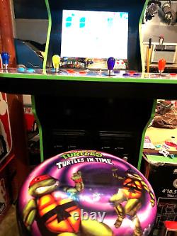 Arcade 1UP TMNT Ninja Turtles Cabinet Machine withcustom riser+stool and warranty