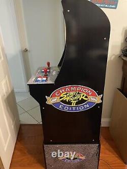 Arcade 1Up Street Fighter 3 in 1 Retro Video Game Cabinet with Riser