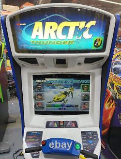 Arctic Thunder Snowmobile Racing Arcade Sit Down Driving Video Arcade 25 LCD