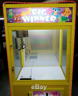 BIG WINNER Crane Claw Stuffed Animal Prize Arcade Machine! Coins or Free Play
