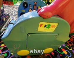 Barney the Dinosaur Mechanical Train Kiddie Ride Arcade Game Simulator Machine