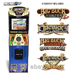 Big Buck Hunter Pro Arcade 1UP Machine Realistic Hunting Experience 4 Players