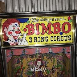 Bimbo 3 Ring Circus Clown arcade Machine