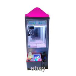 Candy catcher coin operated plush toys mini claw crane machine with LED top