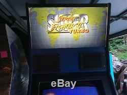Capcom Big Blue Arcade Cabinet Machine Super Street Fighter 2 Turbo CPS2