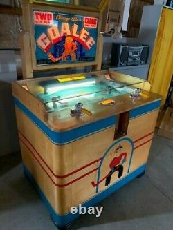 Chicago Coin Goalee Hockey Arcade Machine 1946