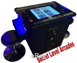 Classic Arcade Machine Cocktail Table 60 Games Free Stools LED LIGHTS