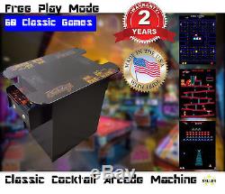 Classic Cocktail Arcade Machine With 60 Games Ms. Pac-Man, Galaga, Donkey Kong